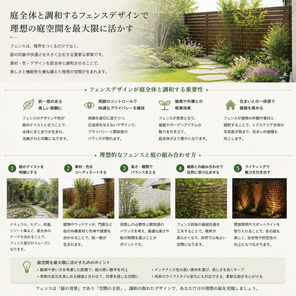 3. フェンスと庭の調和